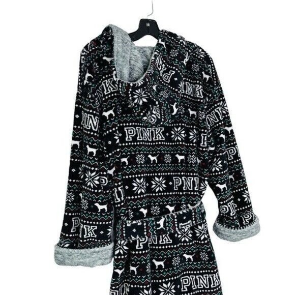 VICTORIA'S SECRET PINK 2016 FASHION SHOW ROBE/WRAP / LINGERIE Size M/L FAIR ISLE - Picture 6 of 11